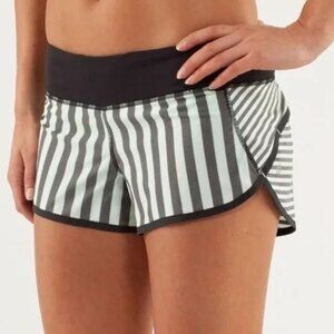 Lululemon Speed Short Sea Stripe Mint Moment Size 6